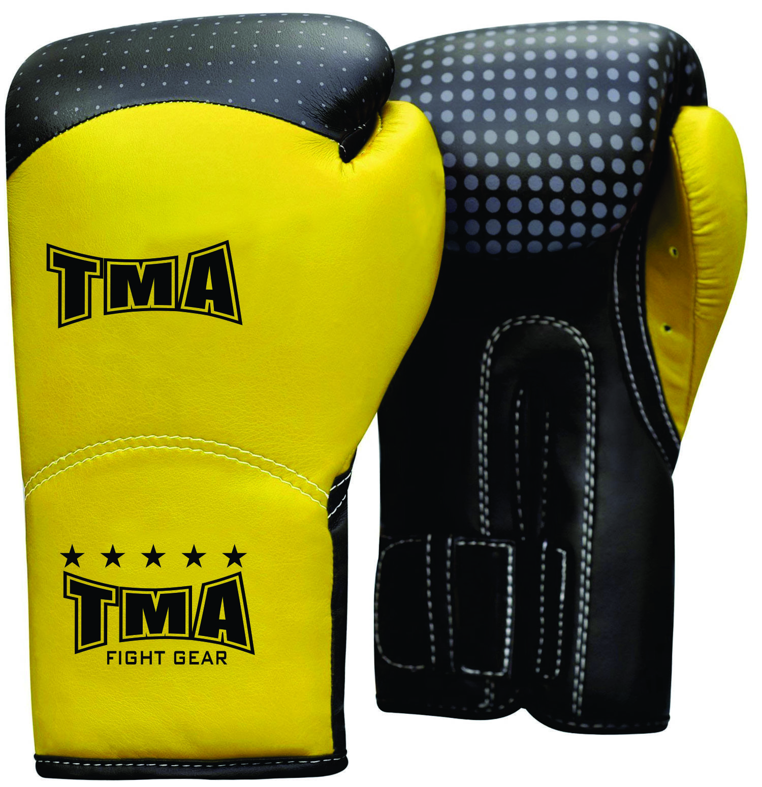 TMA Leather Boxing Gloves Muay Thai Punch Bag Sparring MMA Training Kickboxing