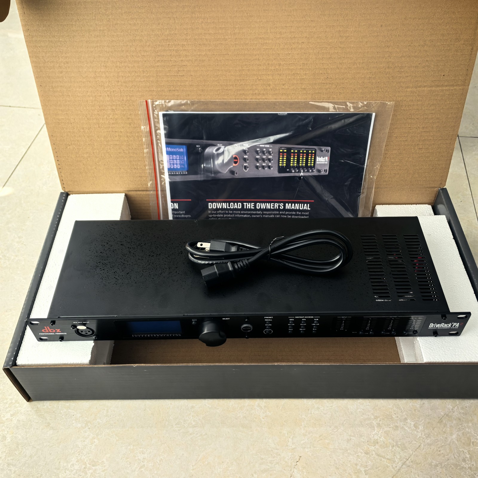 DBX PA2 DriveRack Complete Loudspeaker Management System Processor Display USB