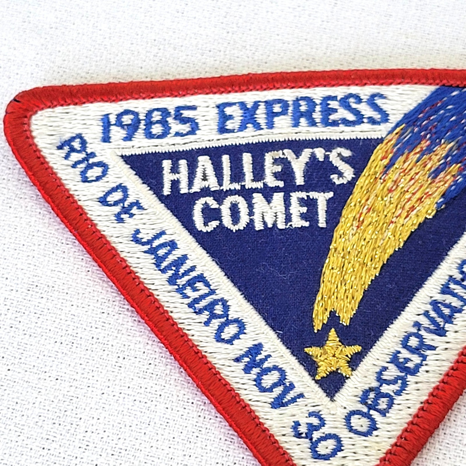 Vintage 1985 Halley's Comet Express Rio de Janeiro Patch Observation Deck B
