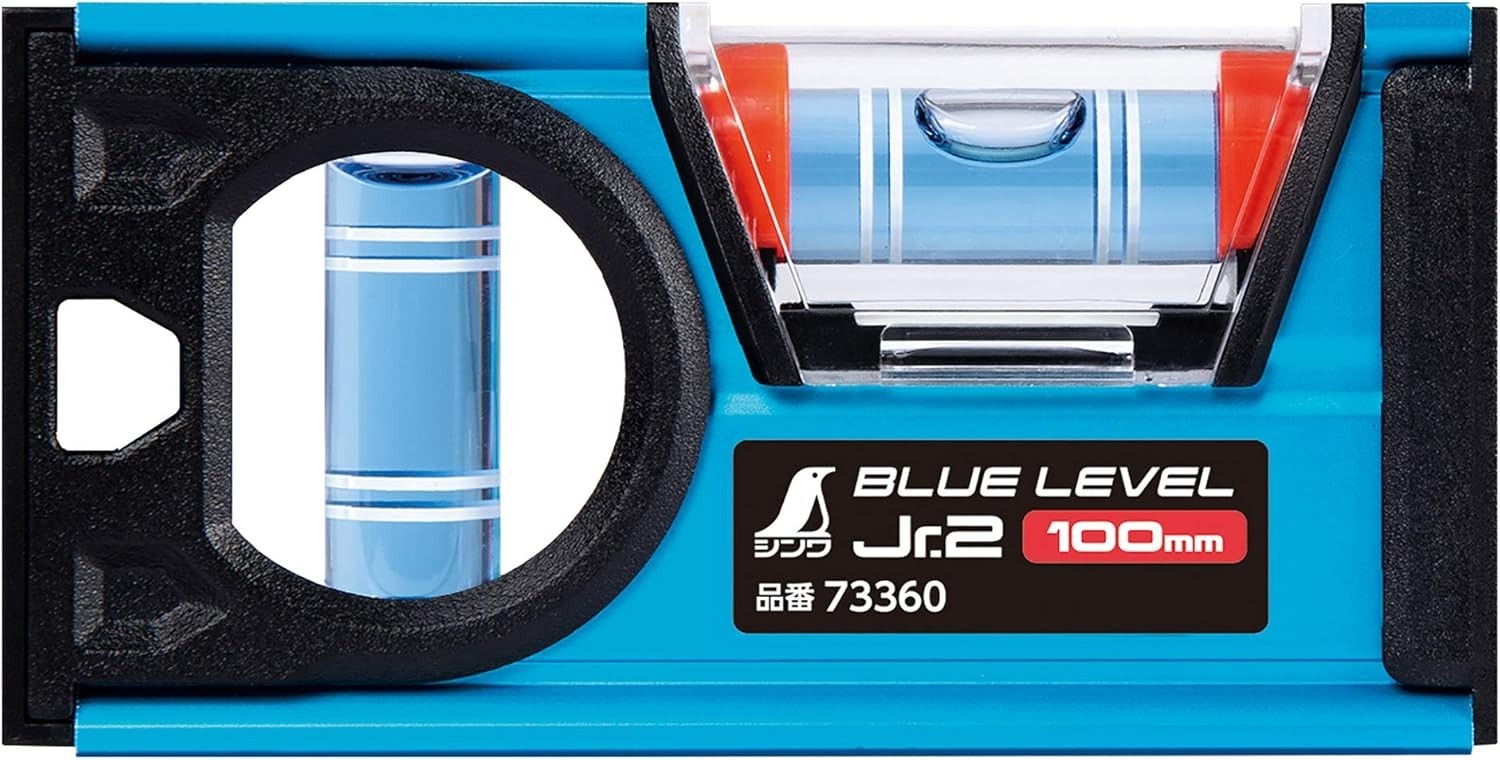 SHINWA BLUE LEVEL Jr 2 MULTI-ANGLE No MAGNET 100mm High Precision 73360 JPN