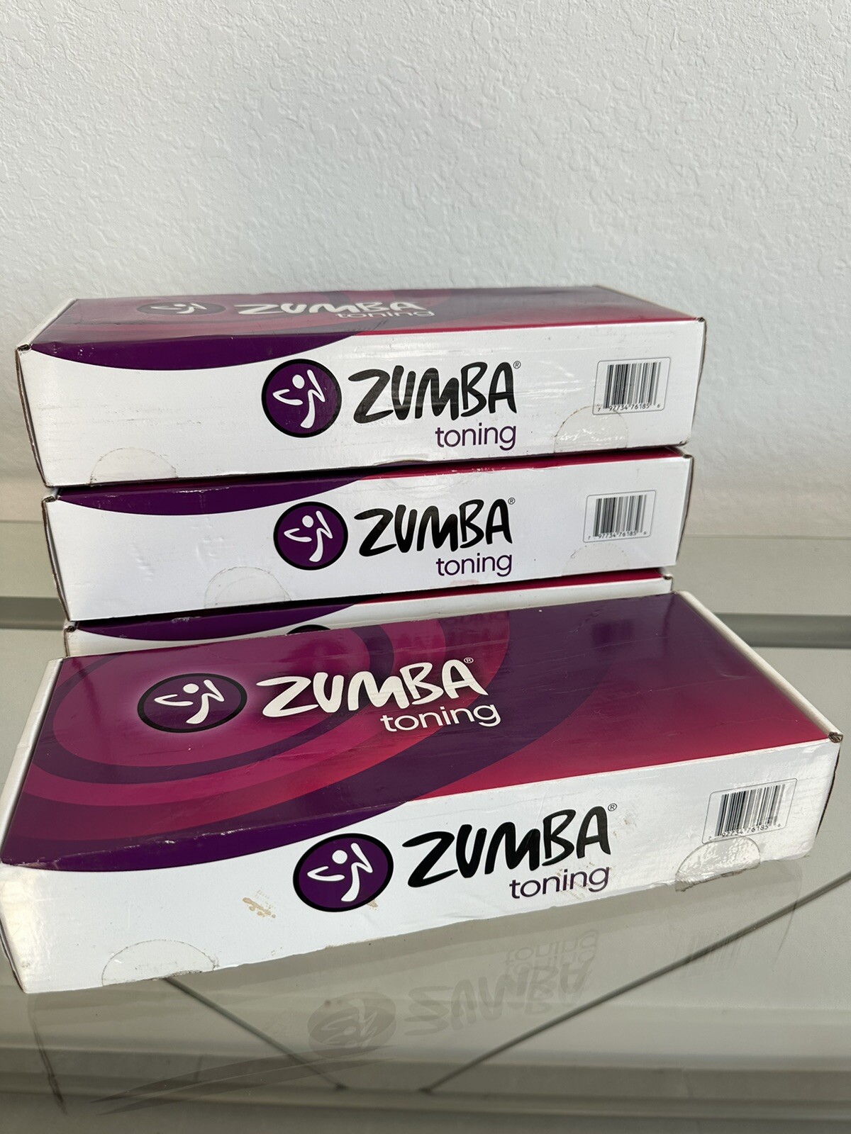 ZUMBA Toning Shaker Weights FITNESS Yellow & Black  1 Pair 2 lbs. (1 lb. each)