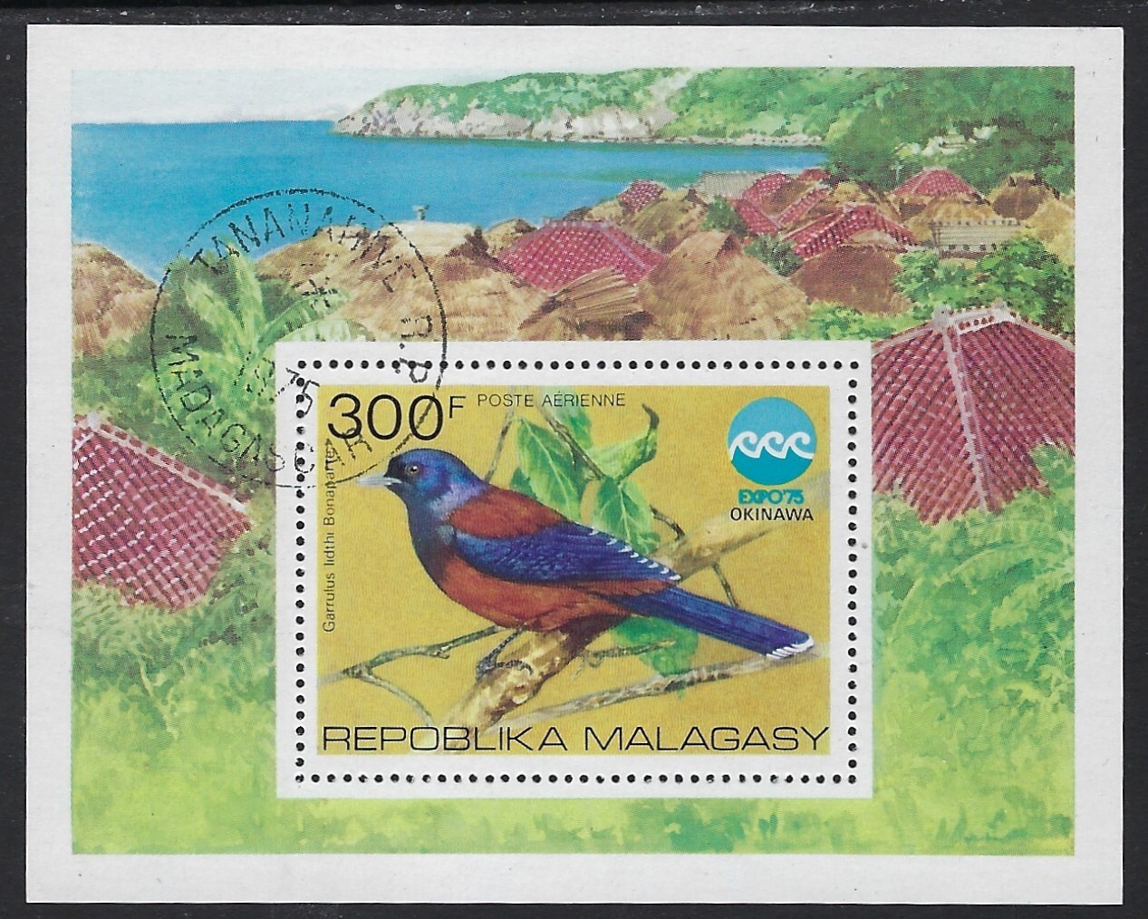 Nice Airmail Souvenir Sheet from Malagasay Expo 75...........32R-95........622