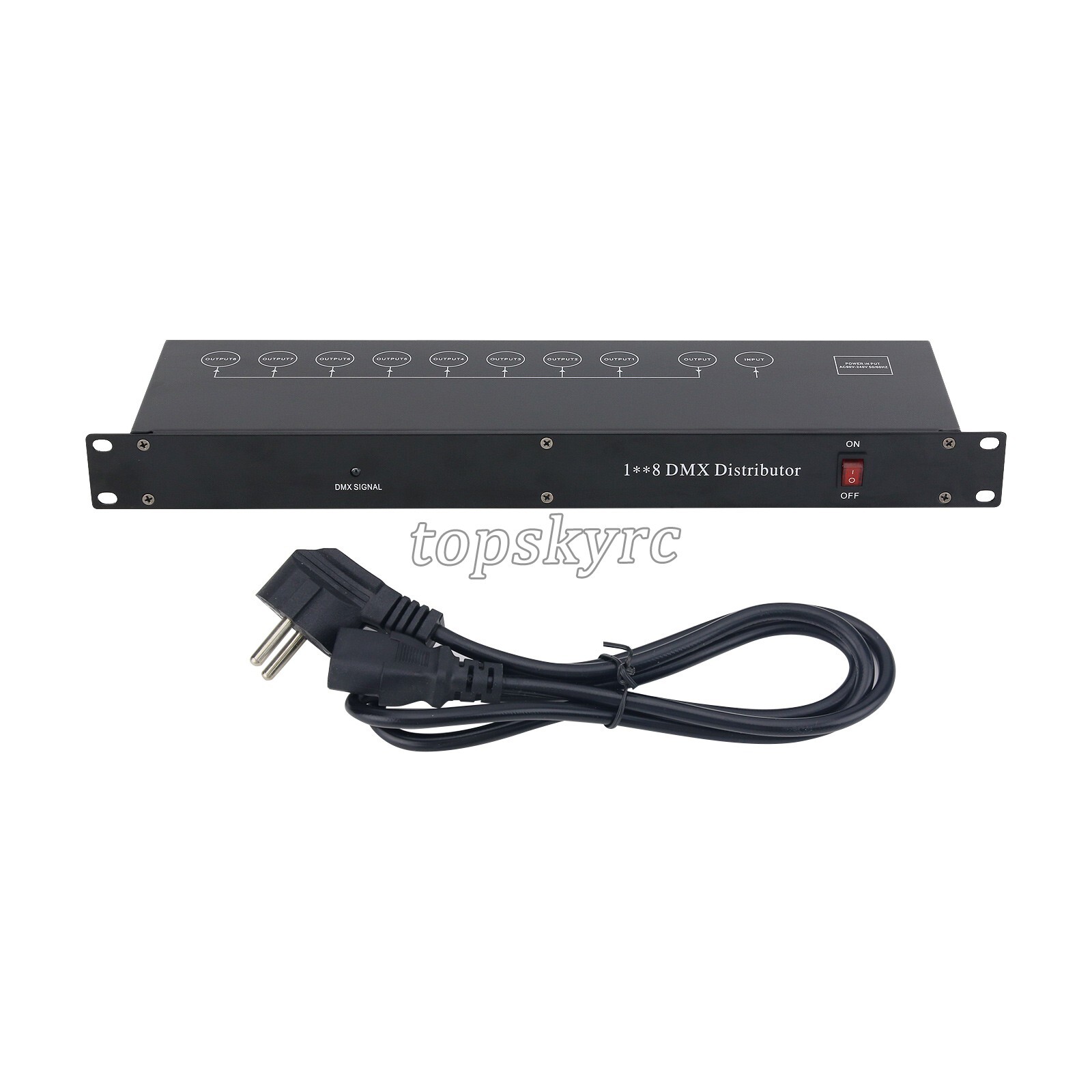 DMX512 8CH DMX Distributor DMX Amplifier DMX Splitter Standard Version f/ Stage