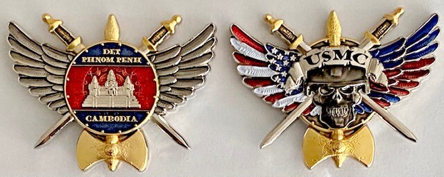 USMC MSG-D Marine Security Guard Detachment Phnom Penh, Cambodia Challenge Coin
