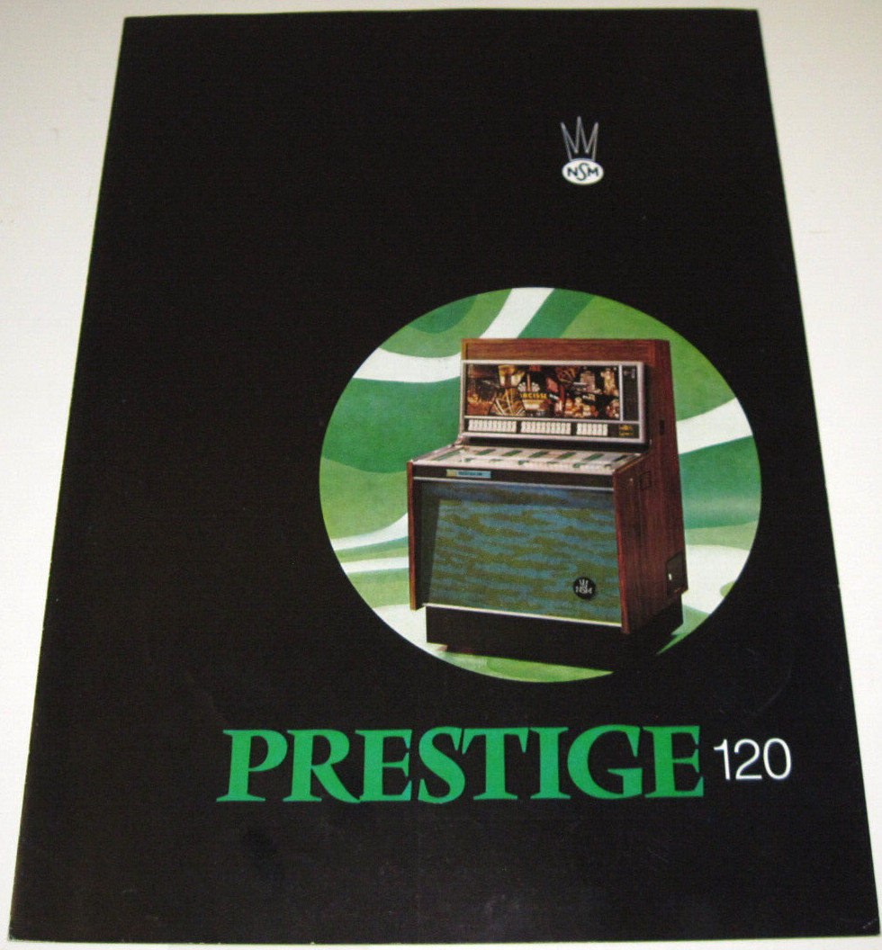 Prestige 120 NSM Jukebox Arcade Flyer / Brochure / Ad