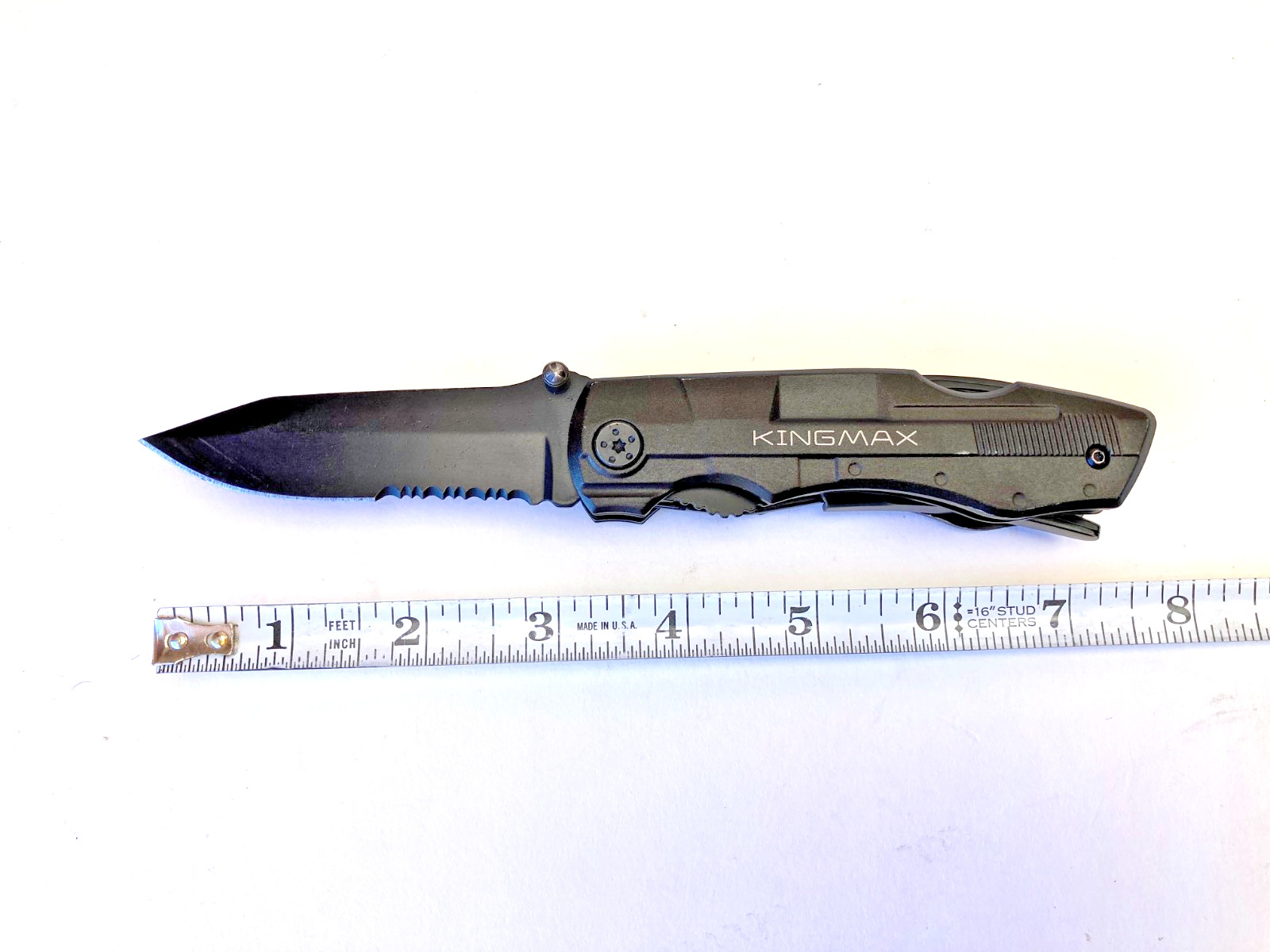 Kingmax Combination Folding Pocket Knife Multitool Black Pliers Bottle Opener
