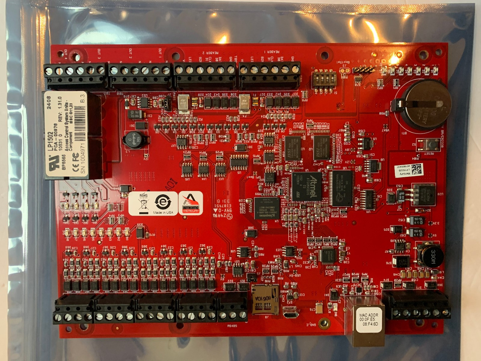 Avigilon Mercury Security LP1502 Intelligent Card Controller Board LP-1502---