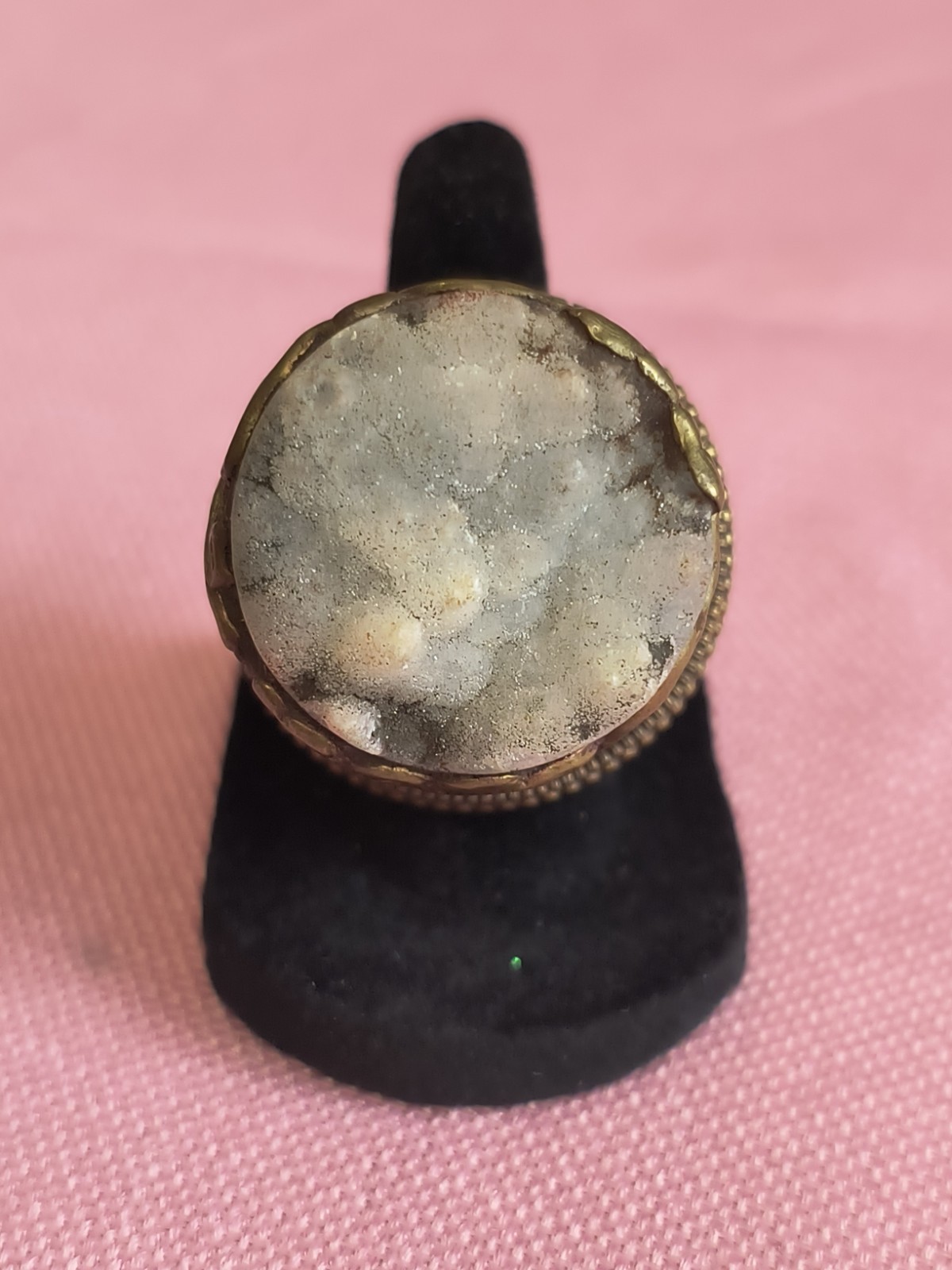 Unique LABRADORITE GEMSTONE TIBETAN  DESIGN Adjustable RING