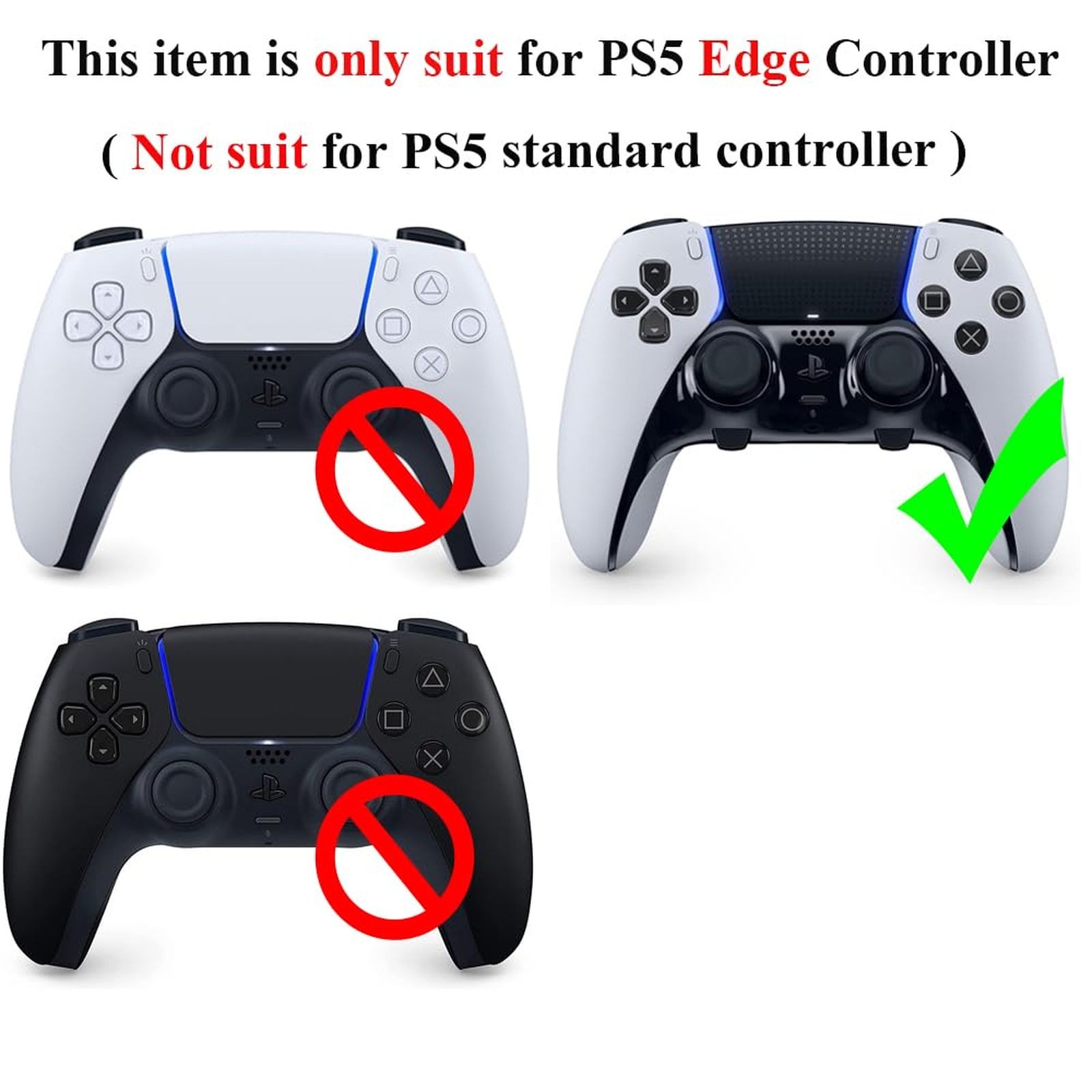 GeekShare G.S.TAC Case for PS5 Edge Wireless Controller + Thumb grips + Sticker