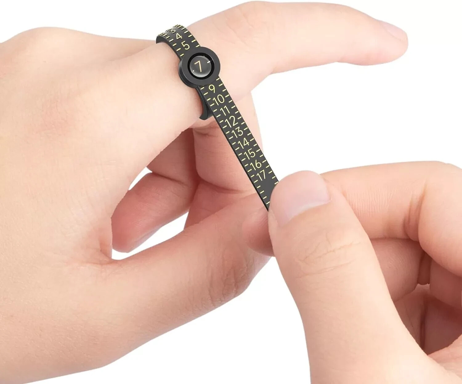 Magnifier Ring Sizer 1-17 Measuring Jewelry Sizing Tool, Reusable Finger Size