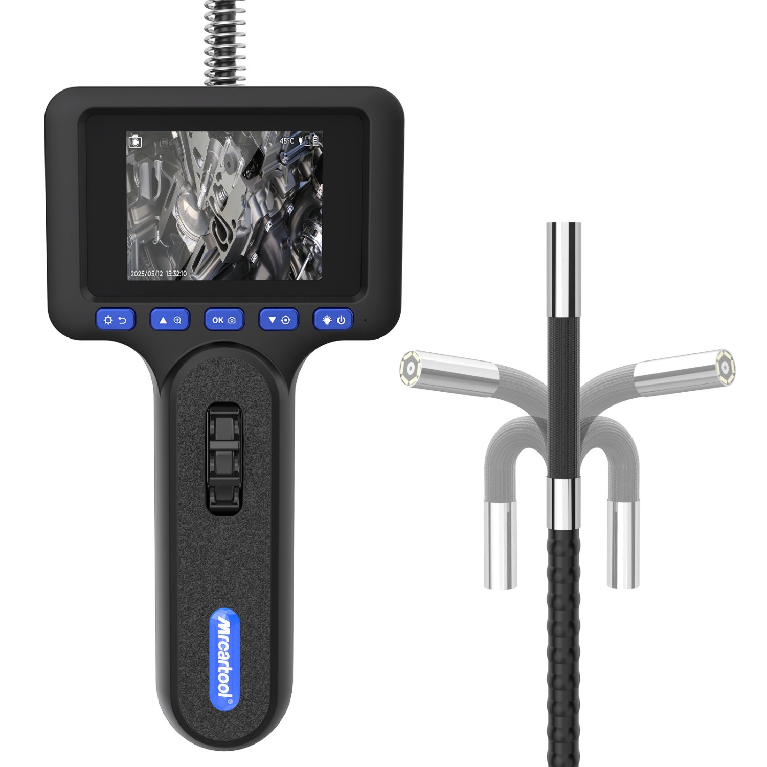 Endoscope Camera 2 Way 210° Car Articulating Borescope Inspection Camera 2.8inch
