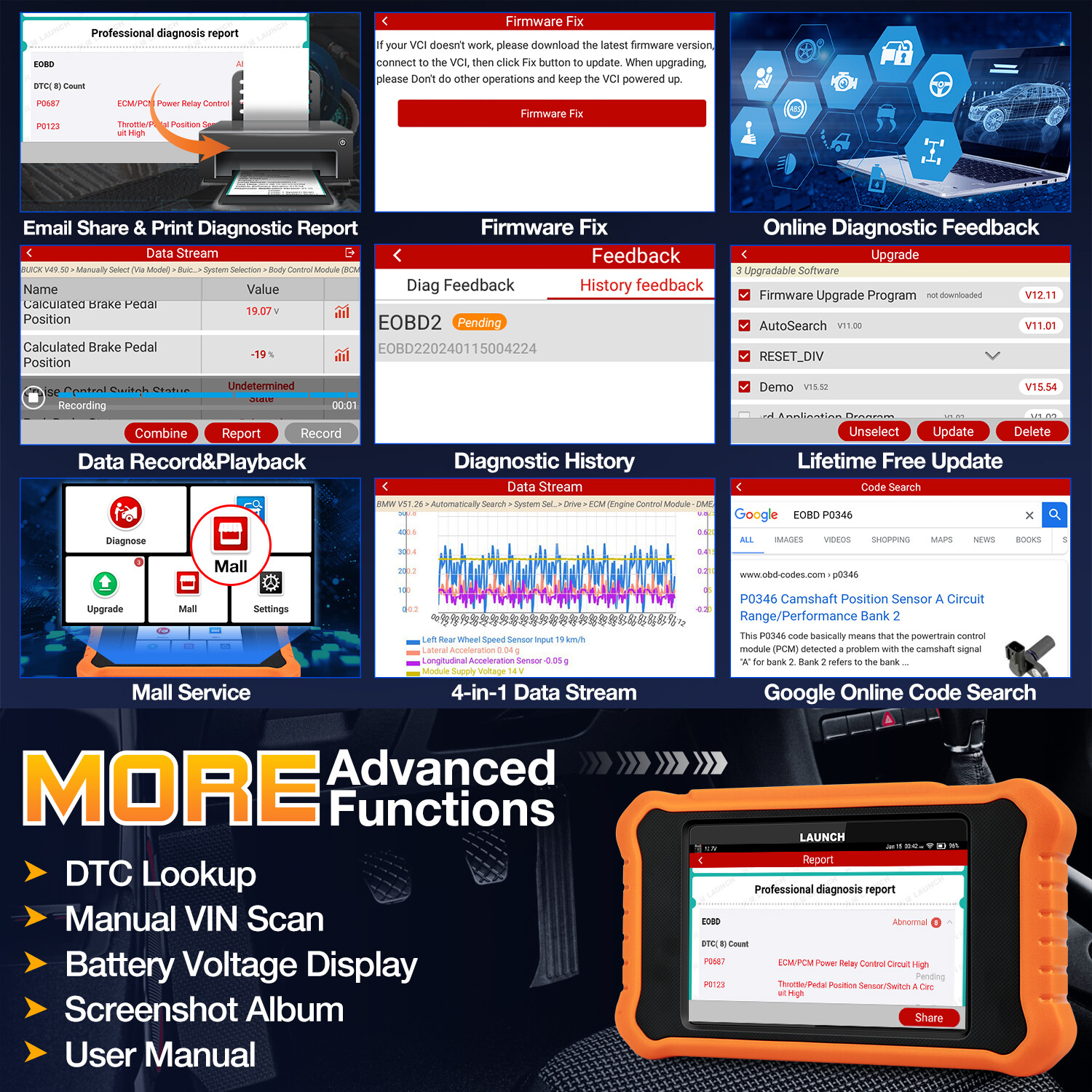 2025 New LAUNCH Creader Elite 2.0 for GM Full OBD2 Scanner Car Diagnostic Tool