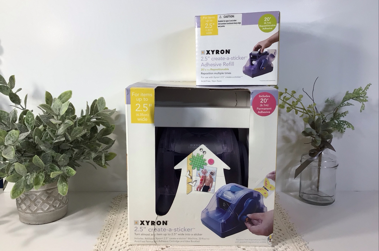 NEW XYRON 2.5” Create-a-Sticker Machine W/NEW Adhesive Refill 20’~