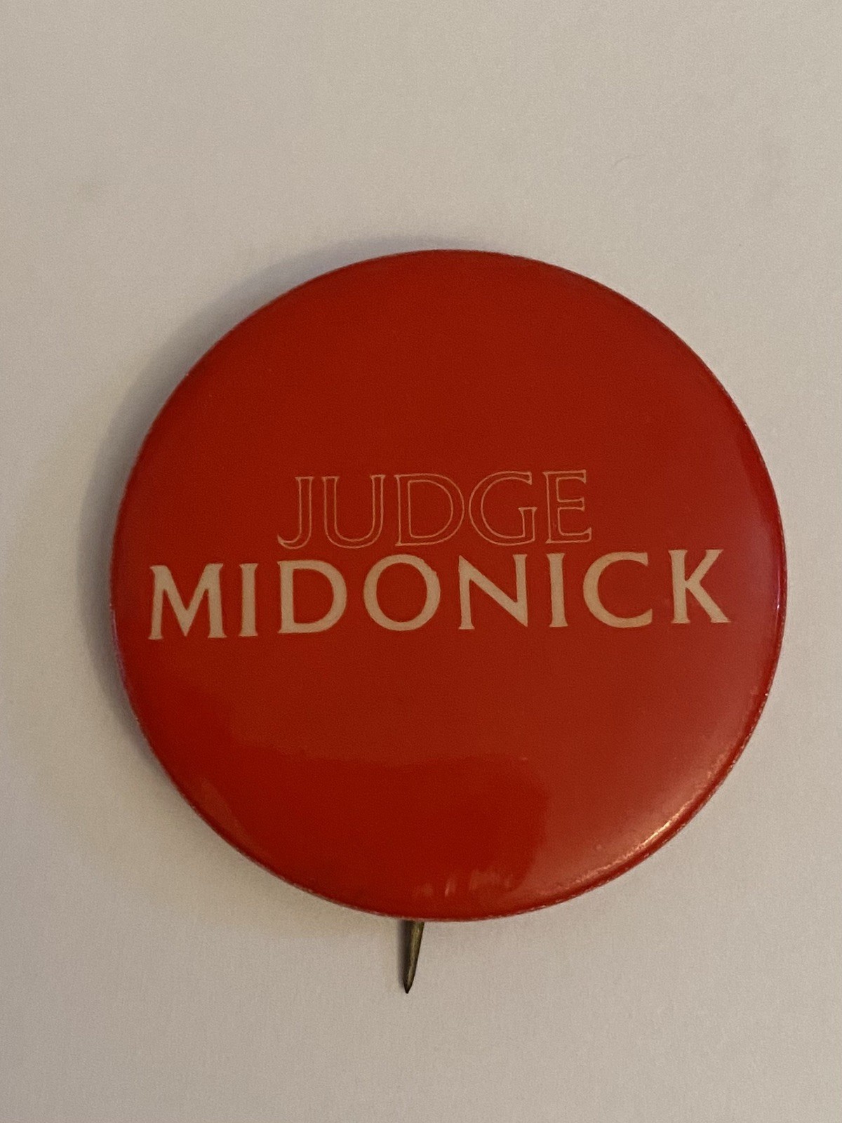 Judge Midonick Manhattan Pin Back Button P141