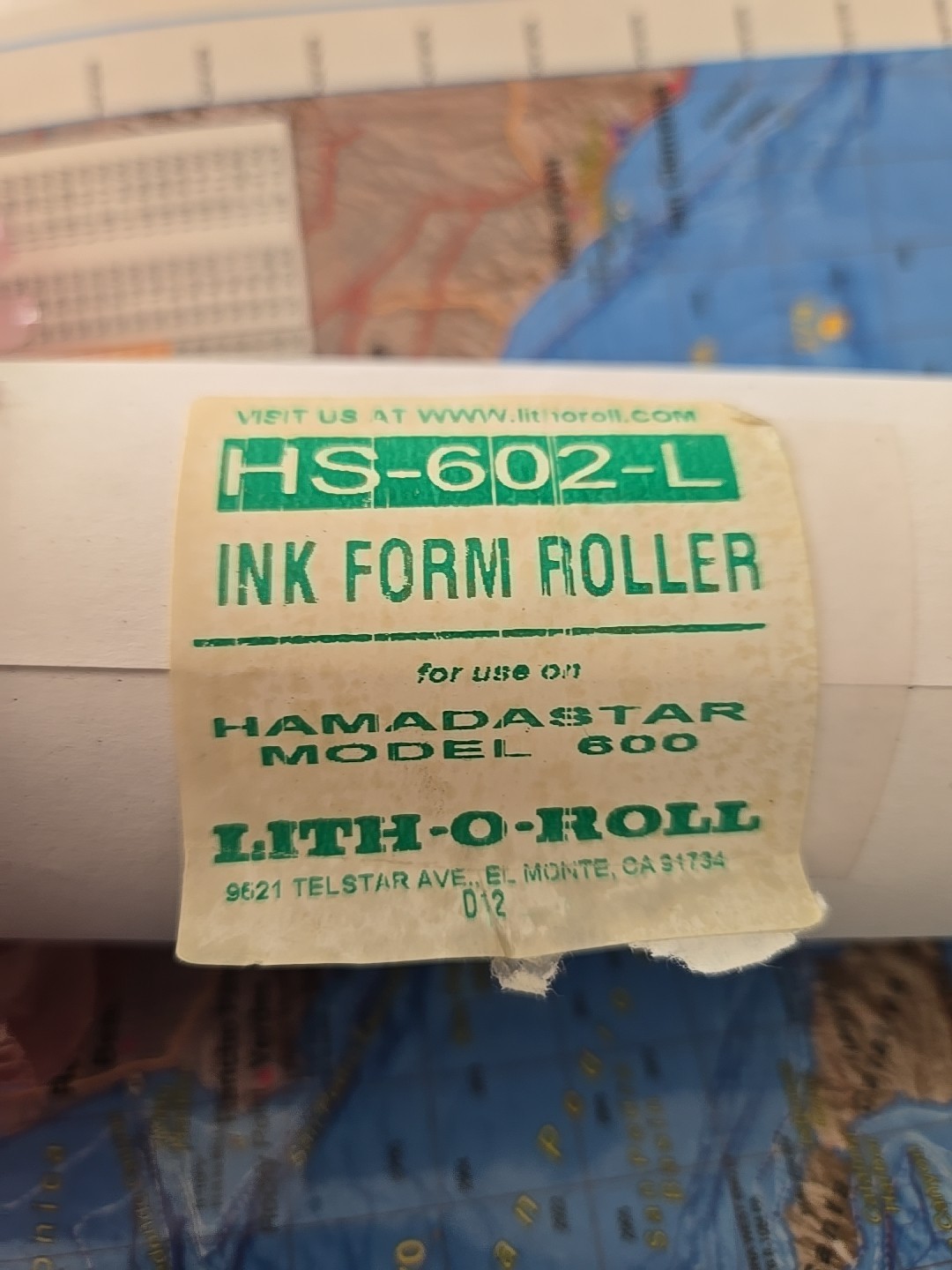 A Set Of 2 Ink Form Roller for Hamada 600 500-CDA 665 10611/ HS-602-L & HS-602-S