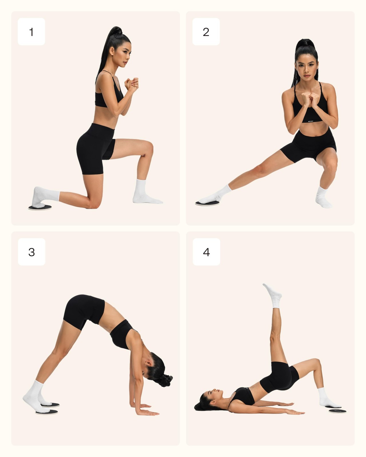 BetterMe Dual-Sided Pilates Gliders: Compact Core & Full Body Workouts