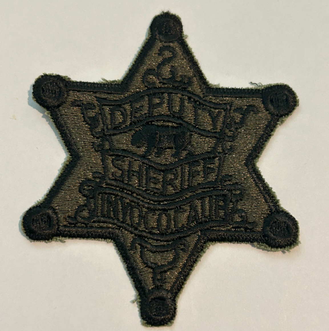 VIntage Inyo County California Deputy Sheriff 3.5" Subdued Green Patch Unused