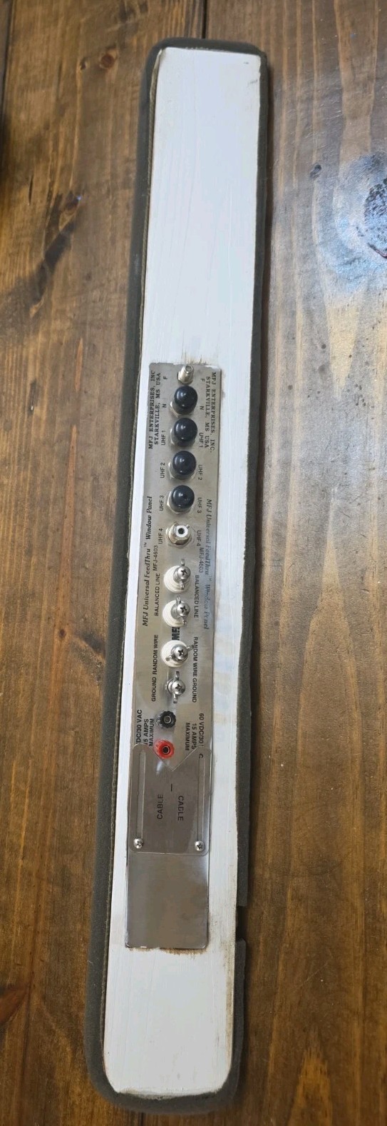 MFJ RF Radio Wire Antenna Board Universal FeedThru Window Panel MFJ-4603 UHF