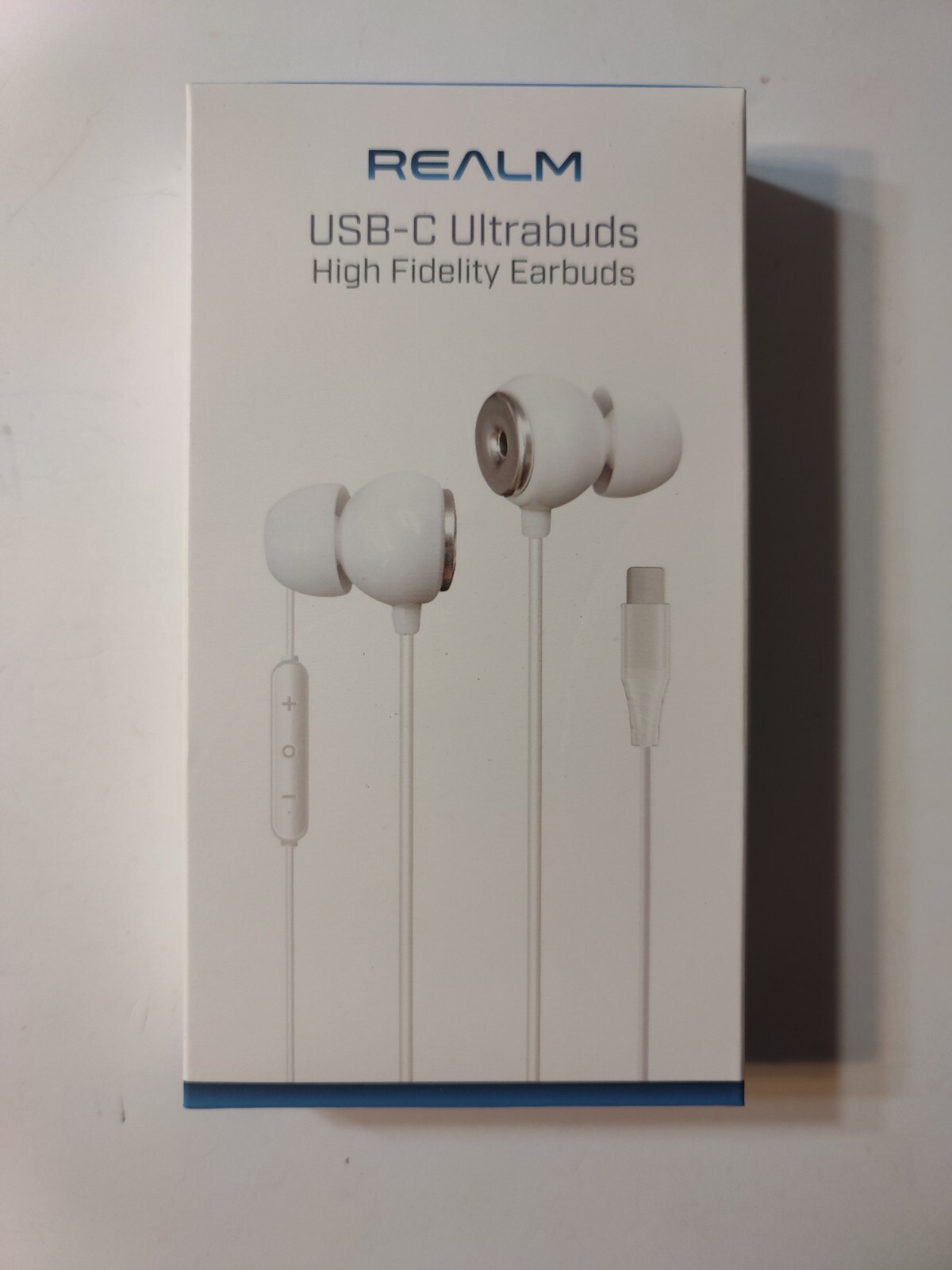 Realm USB-C Earbuds For Smartphones - RLMA13BK - Hands Free, Track Controls New