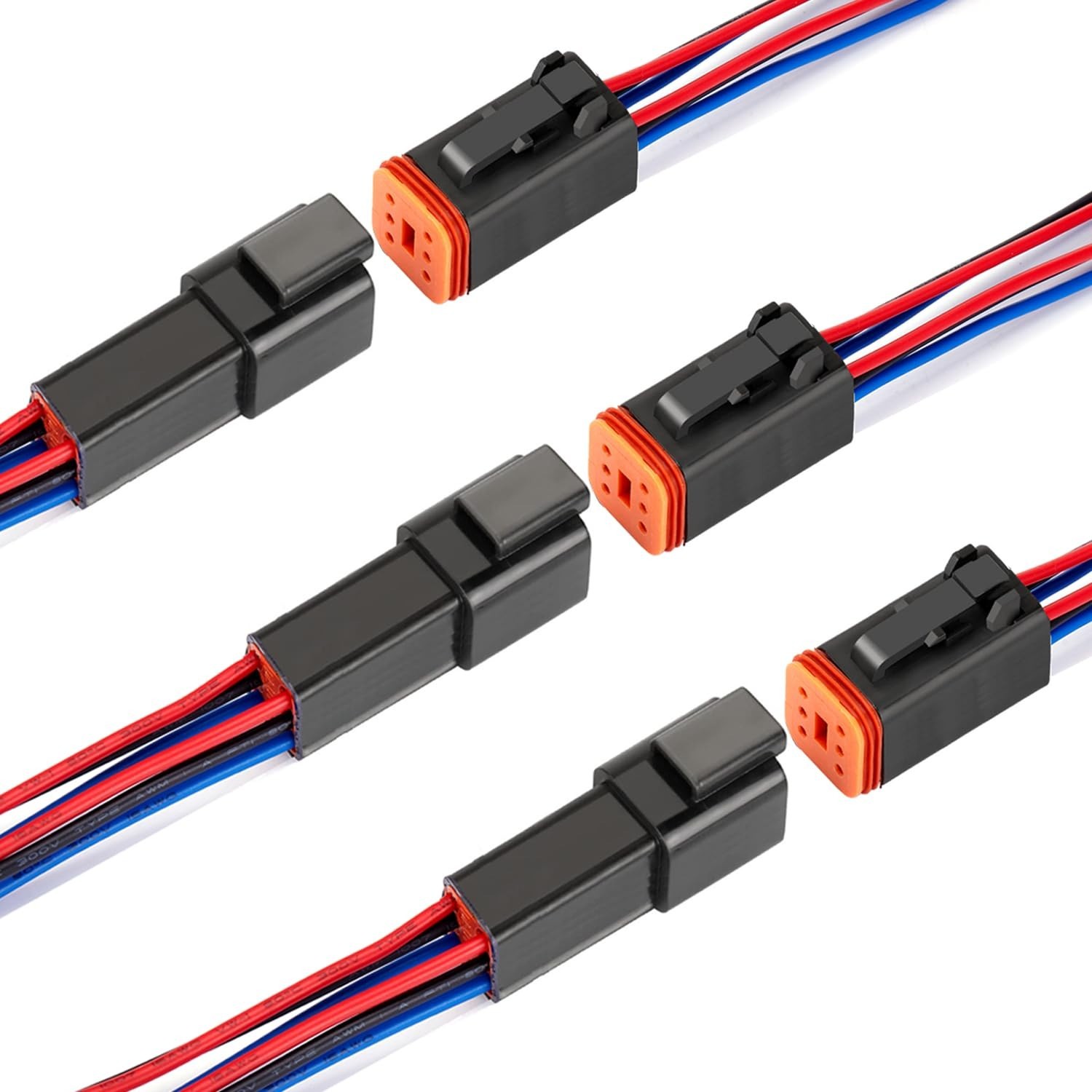 6 Pin Electrical Wire Connector, Male Female Plug Socket Quick Disconnect Wat...