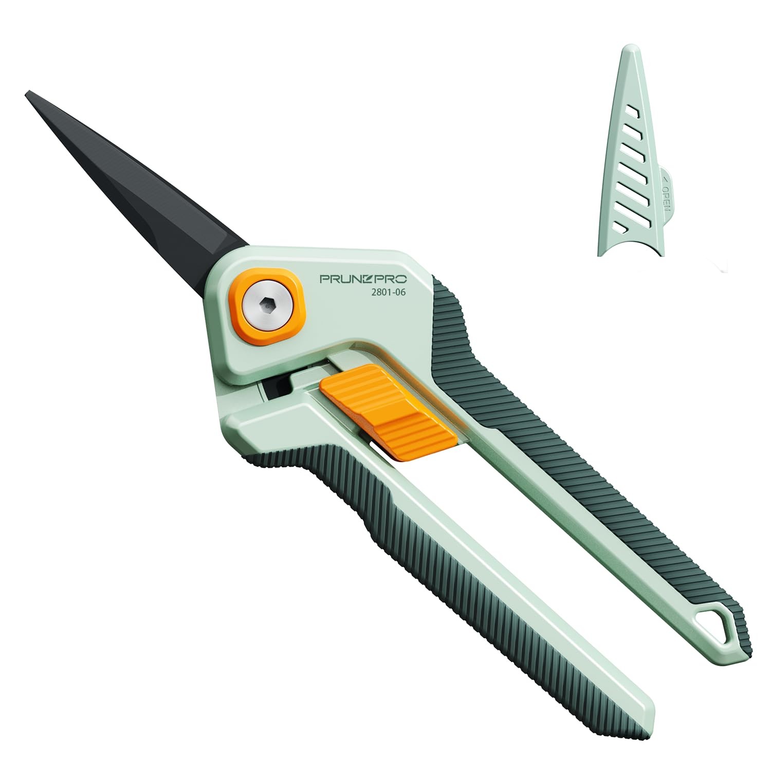 PrunePro Garden Scissors Pruning Shears Sharp Stainless Steel Non-Stick Green