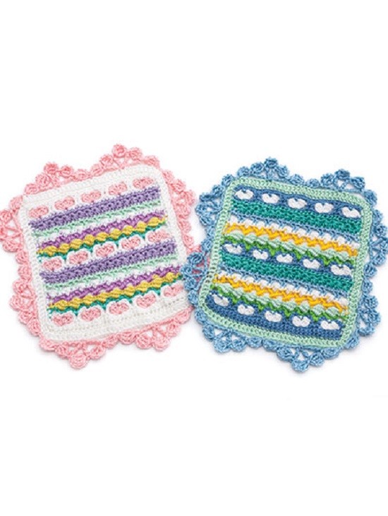 Crochet Pattern Leaflet CANDY GRAM AFGHAN & Edging