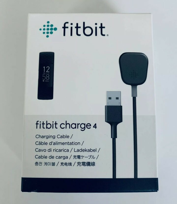 Fitbit Charge 4 USB Charging Cable Black FB172RCC New
