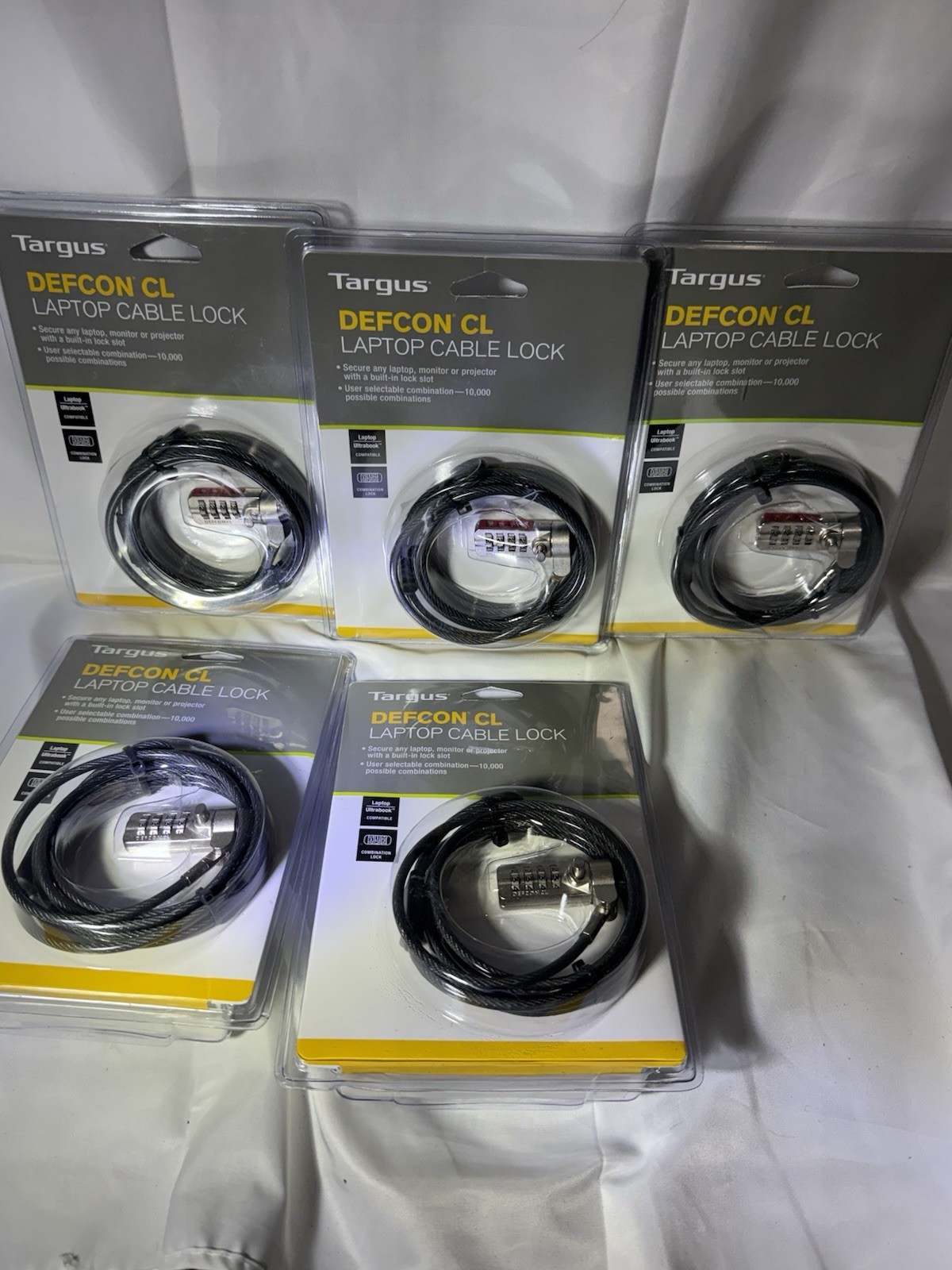 Lot Of 5 New NTARGUS Defcon CL Combination Lock Laptop Computer LOCK PA410U1