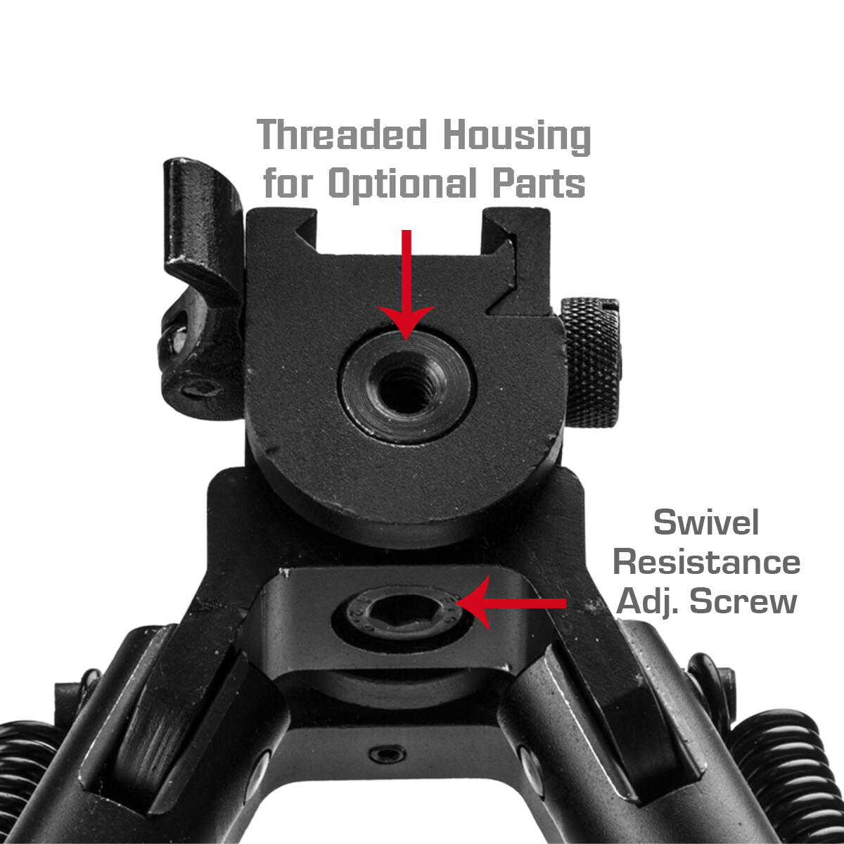 Lion Gears Tactical Foldable Bipod with Spring Lock Height Between 7.3"-9"