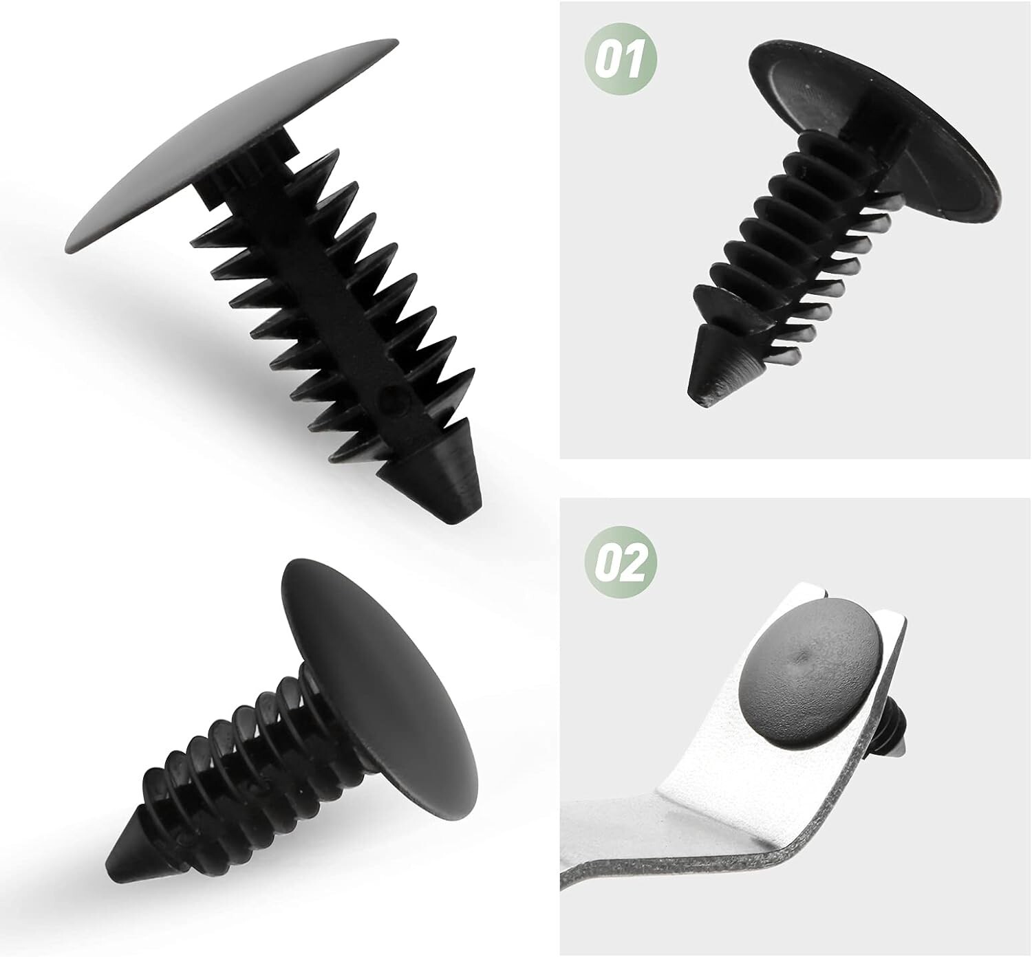 150X Bumper Fastener Clips Auto Car Hole Plastic Rivets Retainer Fender Push Pin