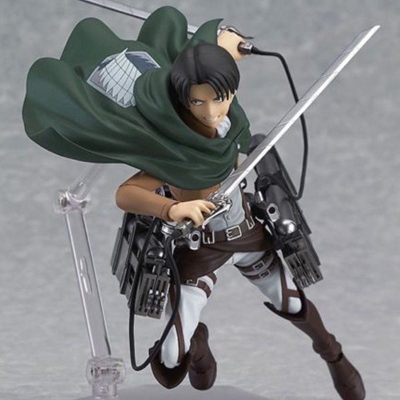 Attack on Titan Levi Shingeki no Kyojin Action Figure w/Accessory 5" PVC Toys