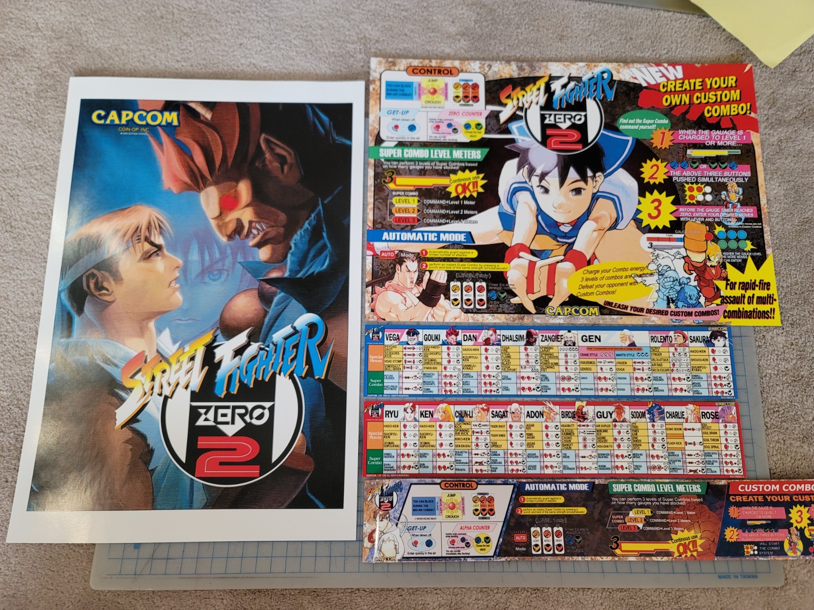 (CARD) Street Fighter Zero 2 Marquee for Sega New Astro City CPS2 Jamma