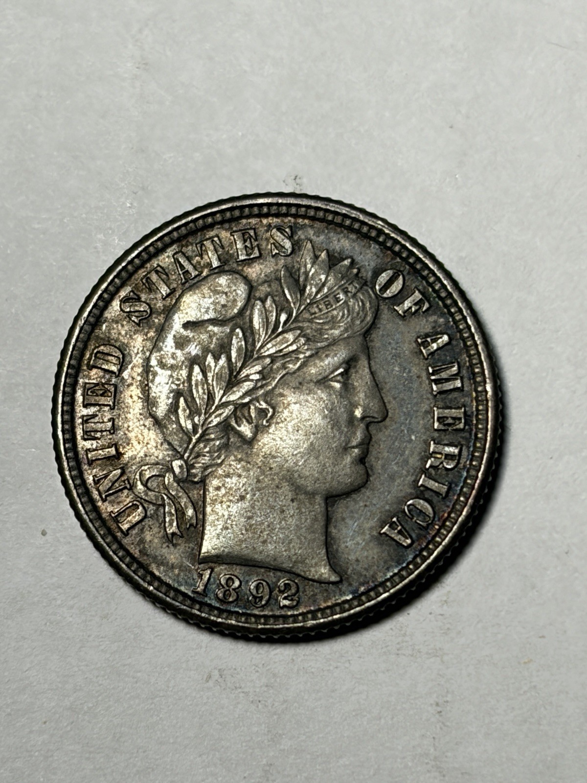 1892 Barber Silver Dime