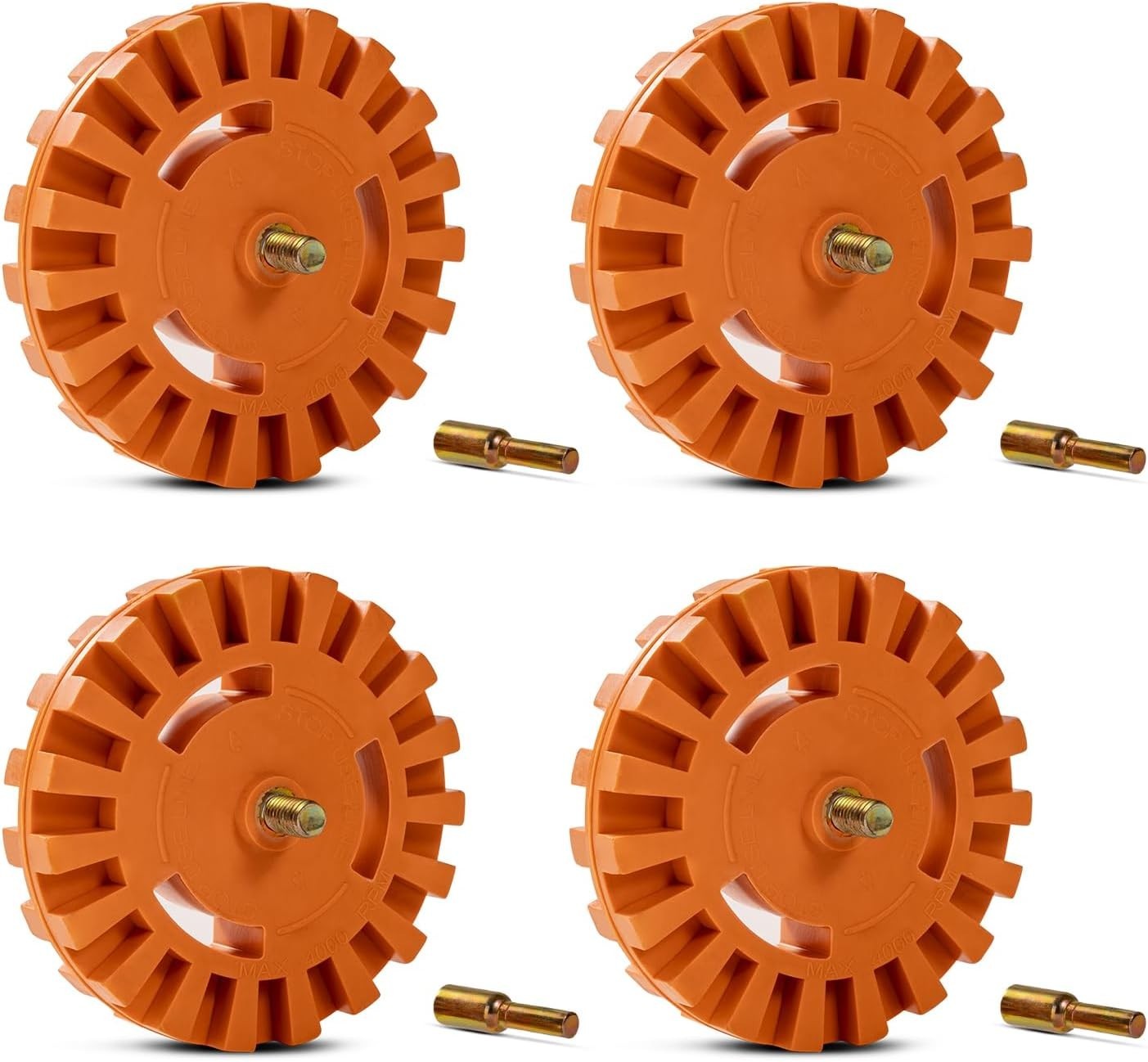 Decal Remover Wheel Eraser Sticker Removal Tool 4 Inch Rubber Drill Adapter Kit