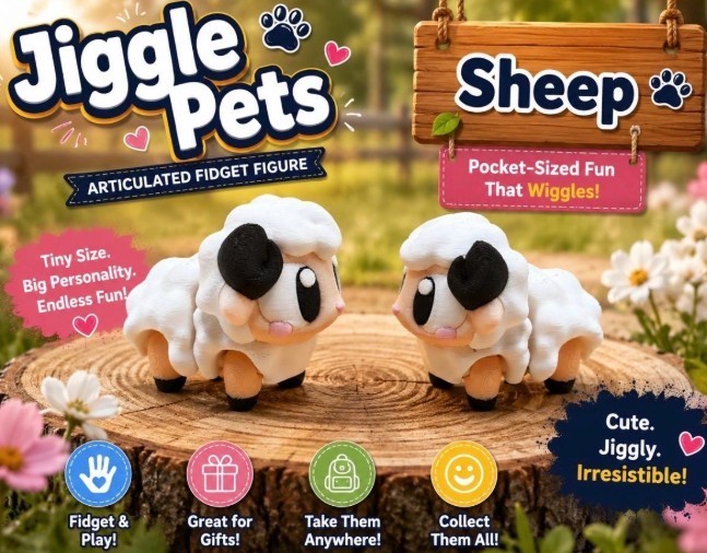 Jiggle Pet - Sheep Mini