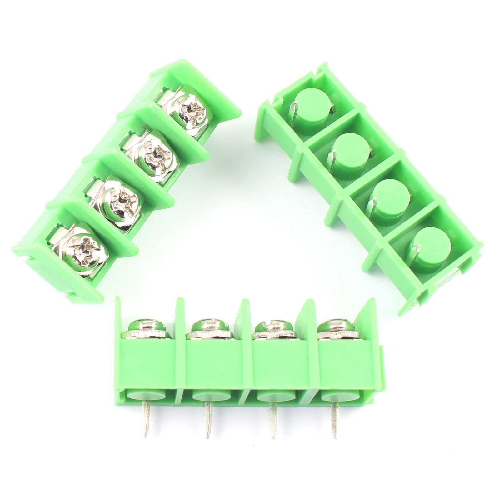 5Pcs 8.5mm Pitch 4 Pin 4 Way Screw Barrier Terminal Block Connector 300V 20A