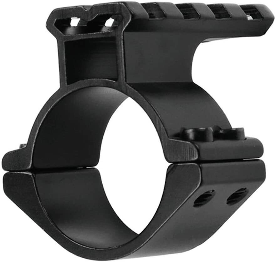 1-Inch Scope Adapter Ring/Mount with Picatinny Top Rail for Backup red dot sight