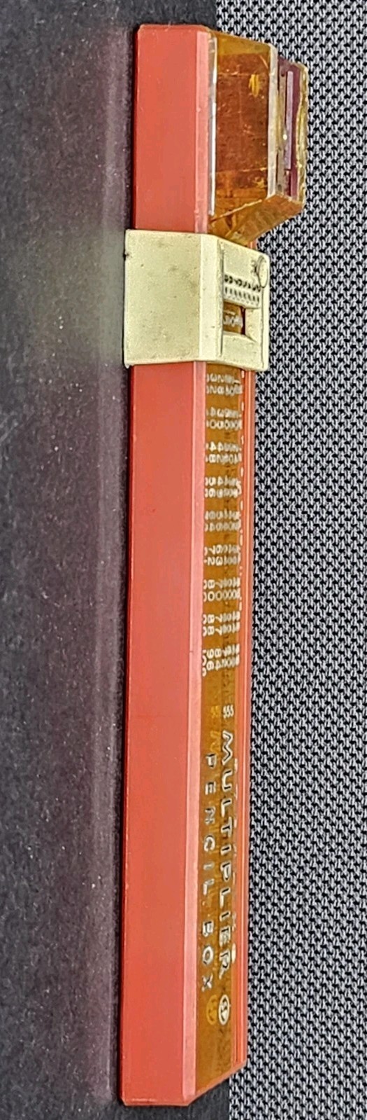 Vintage Sterling 555 Red Multiplier Pencil Box With Sharpener