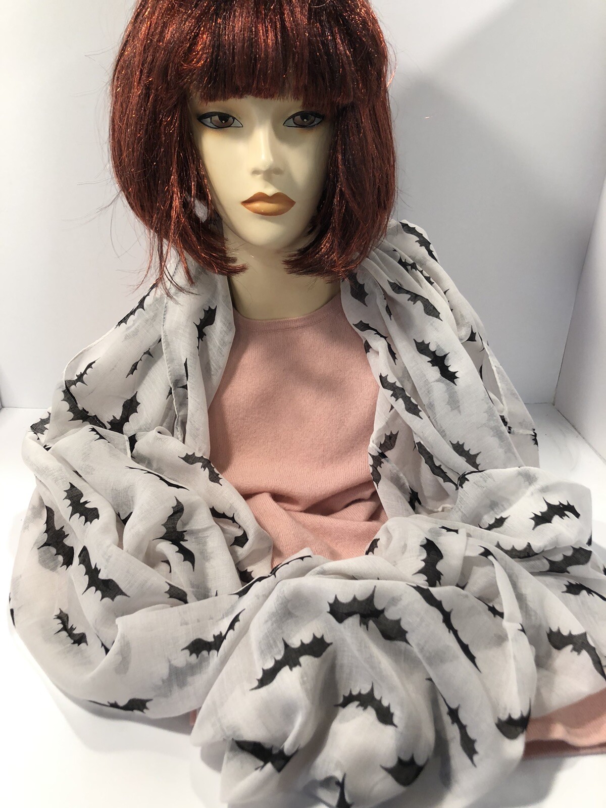 Lina & Lily Bats Fall Halloween Infinity Scarf Women NEW Sealed Lightweight