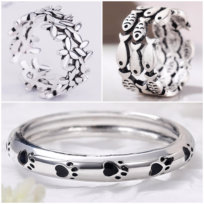 Women Jewelry Fashion 925 Silver Filled Ring Girls Anniversary Gift Sz 6-10
