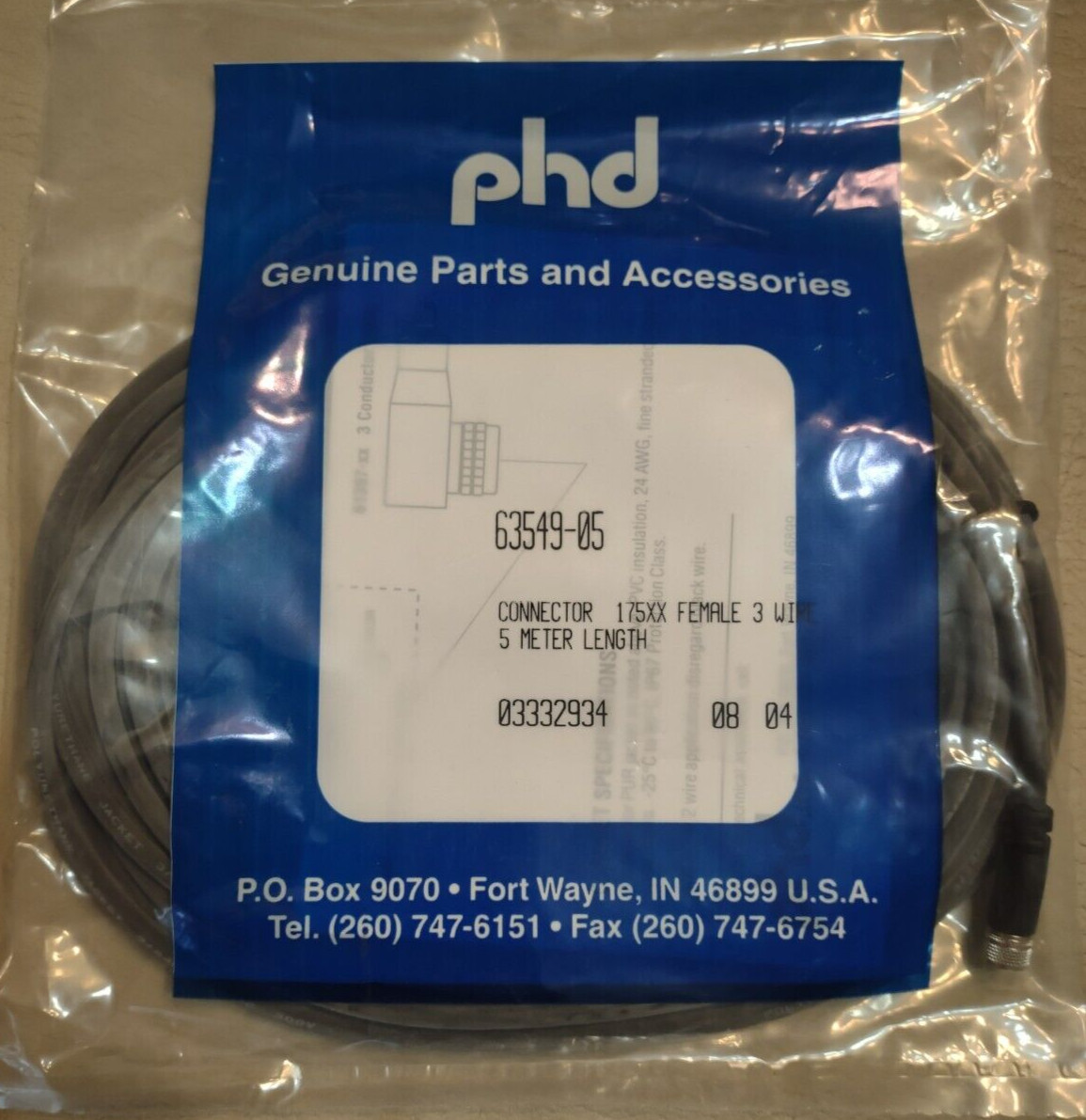 PHD 63549-05 CONNECTOR - NIB