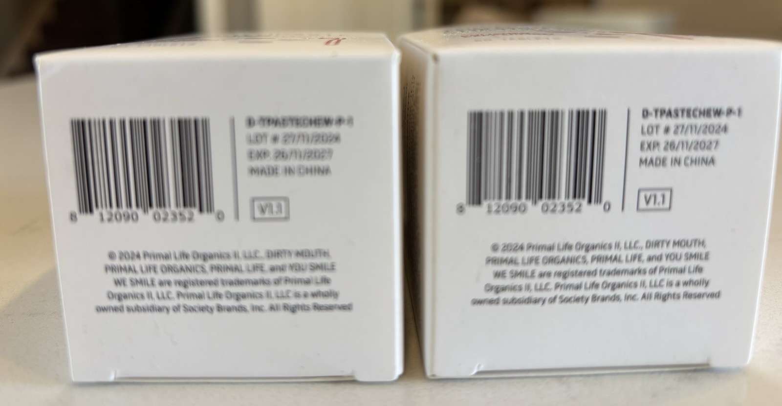 Primal Life Toothpaste Chews Polished Peppermint (2) 120 Tablets Total Exp 11/27
