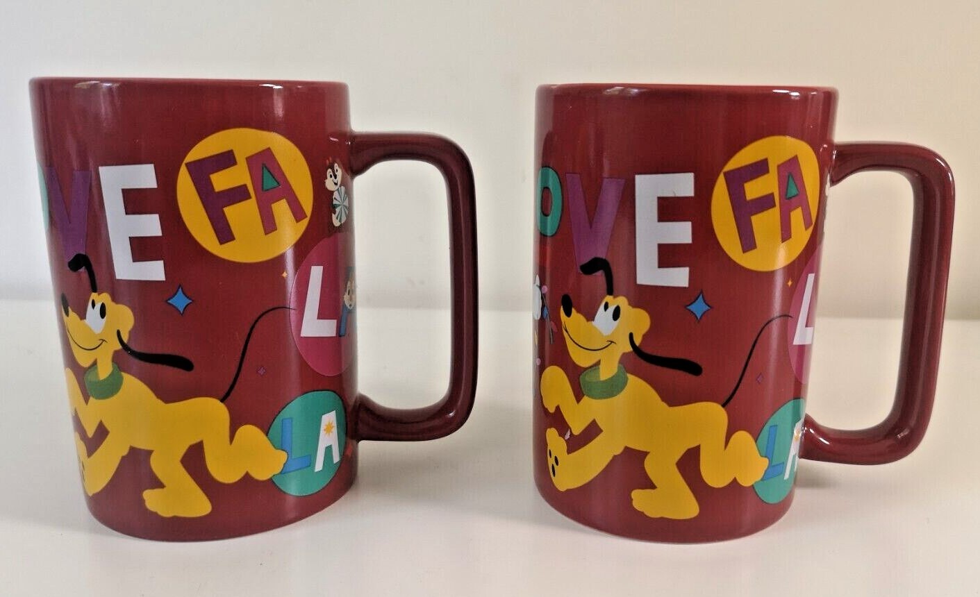 Pair of Official Disney Minnie & Mickey Mouse Ceramic Mugs