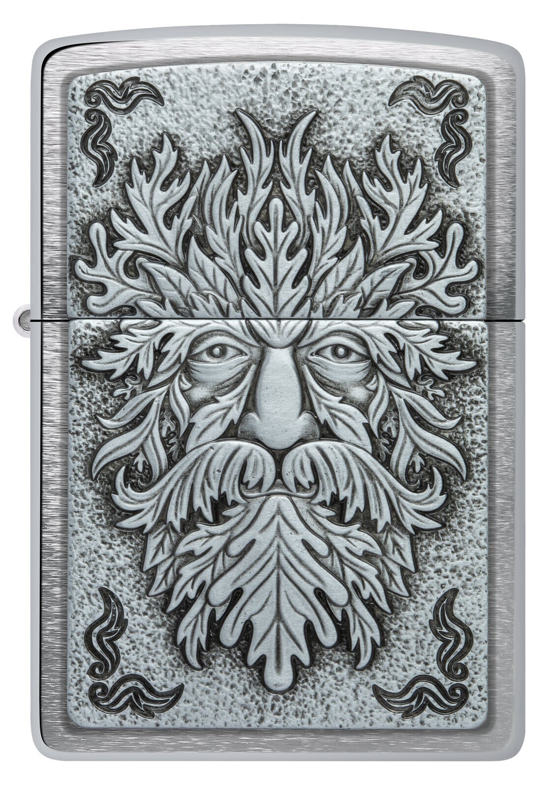 Zippo Greenman Emblem Brushed Chrome 48906