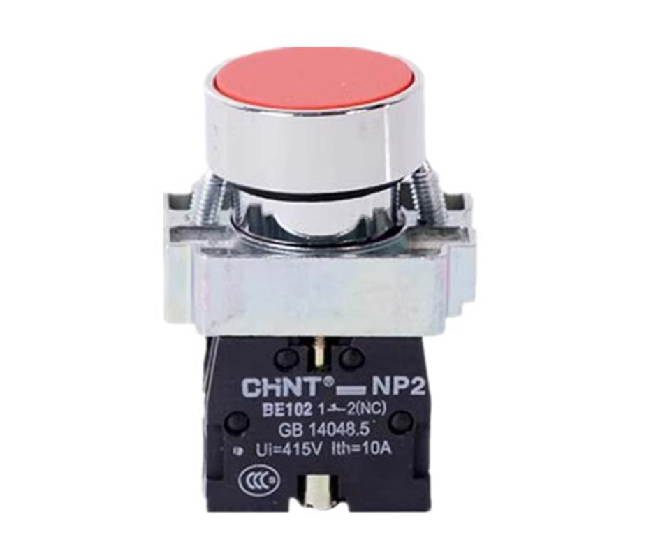 10PCS New Chint NP2-BA42 Pushbutton Switches Red NC Brand