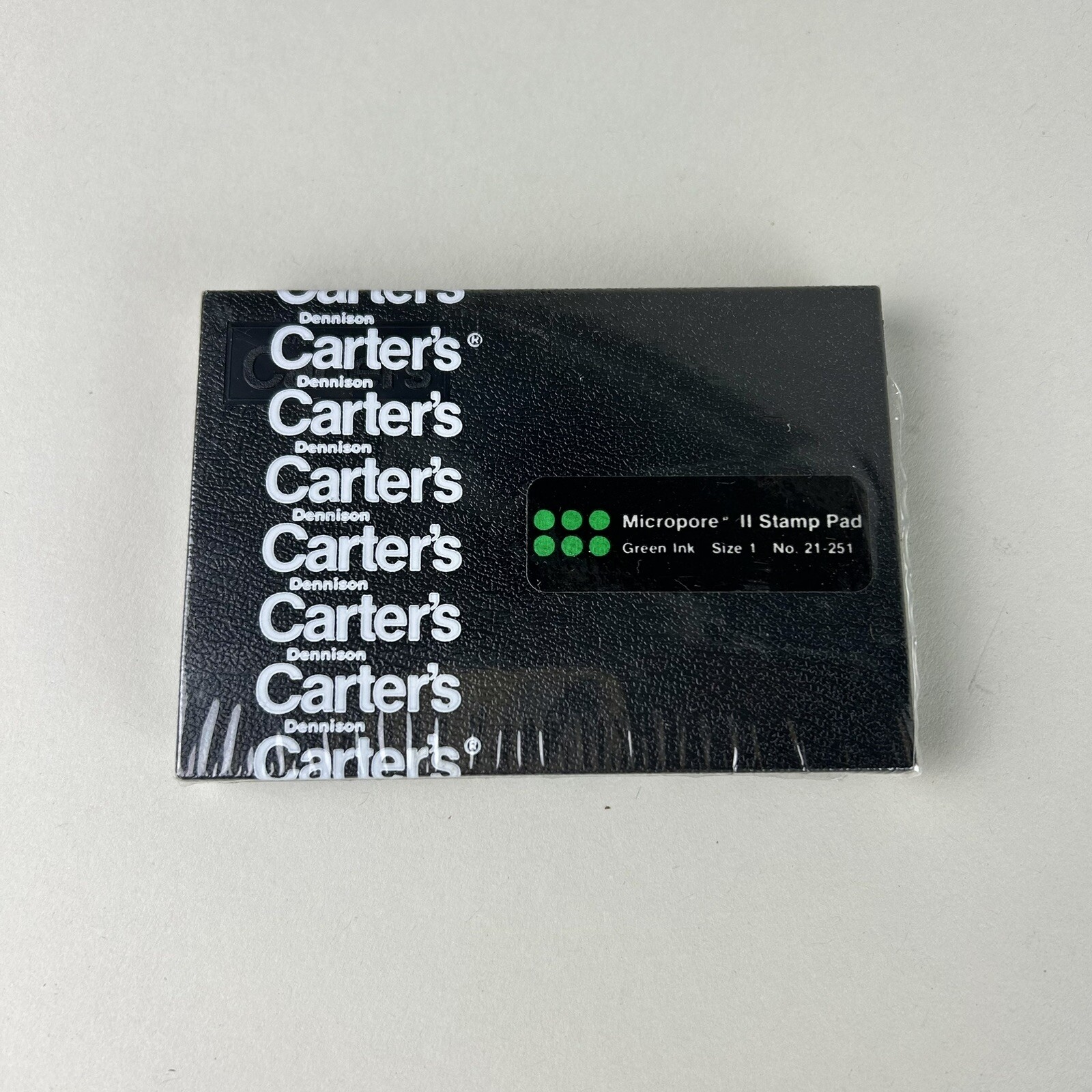 NEW SEALED Carter's Micropore II Stamp Pad - Size 1 - Green Ink, 21-251 Dennison