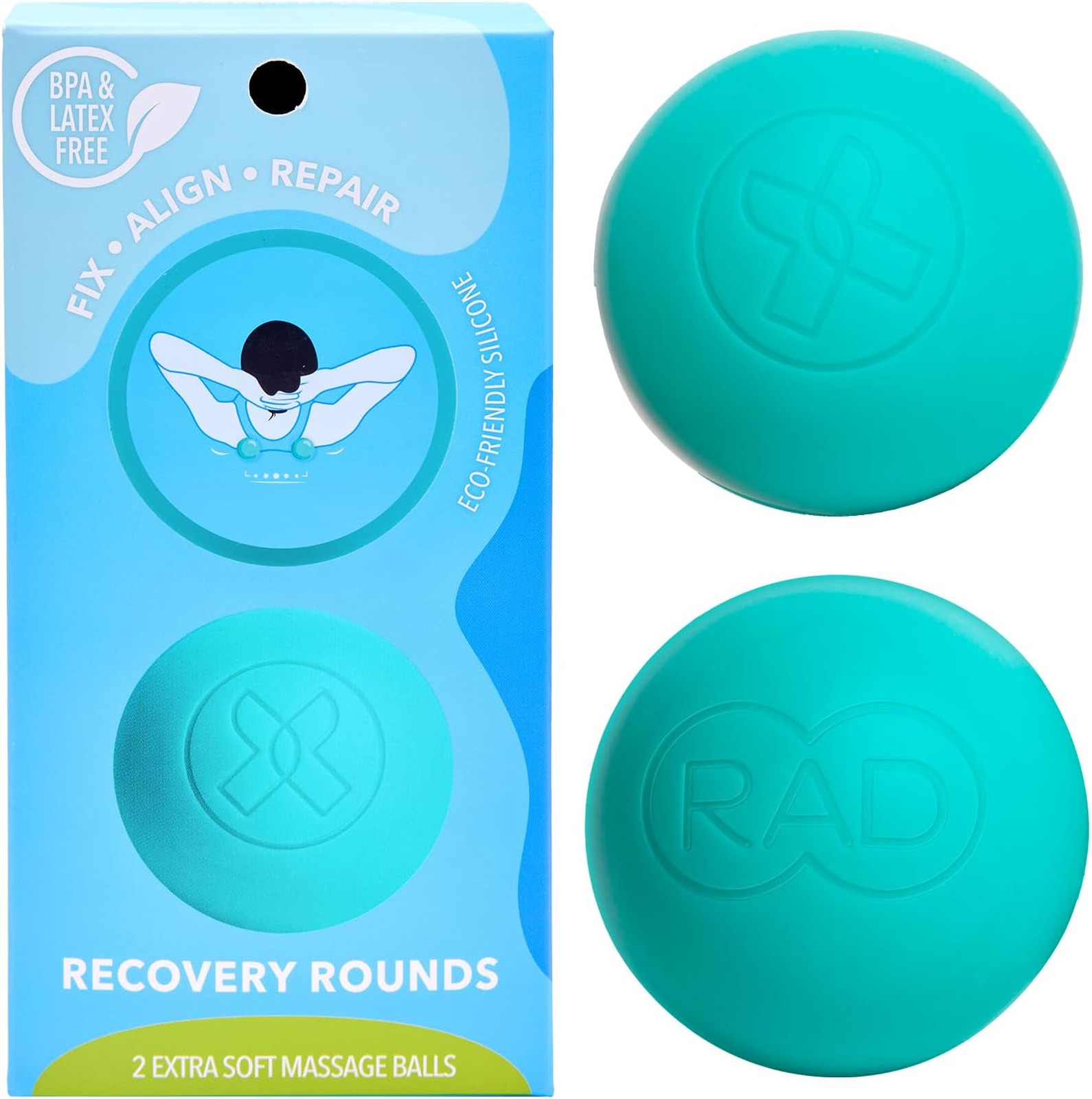 Deep Tissue Massage Balls Set, Extra Soft Foam Rounds for Myofascial Release