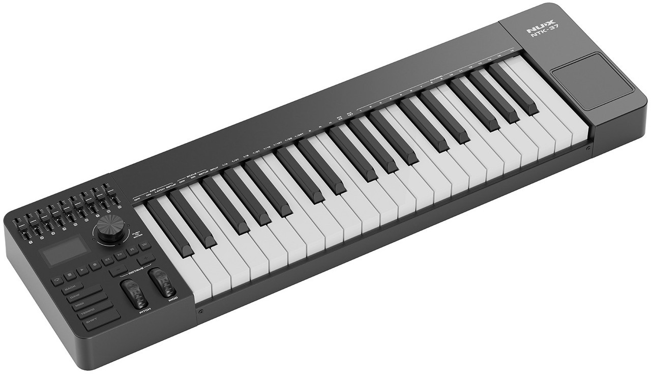 NuX NTK-37 37-Key Mini USB MIDI Controller Keyboard for Music Production