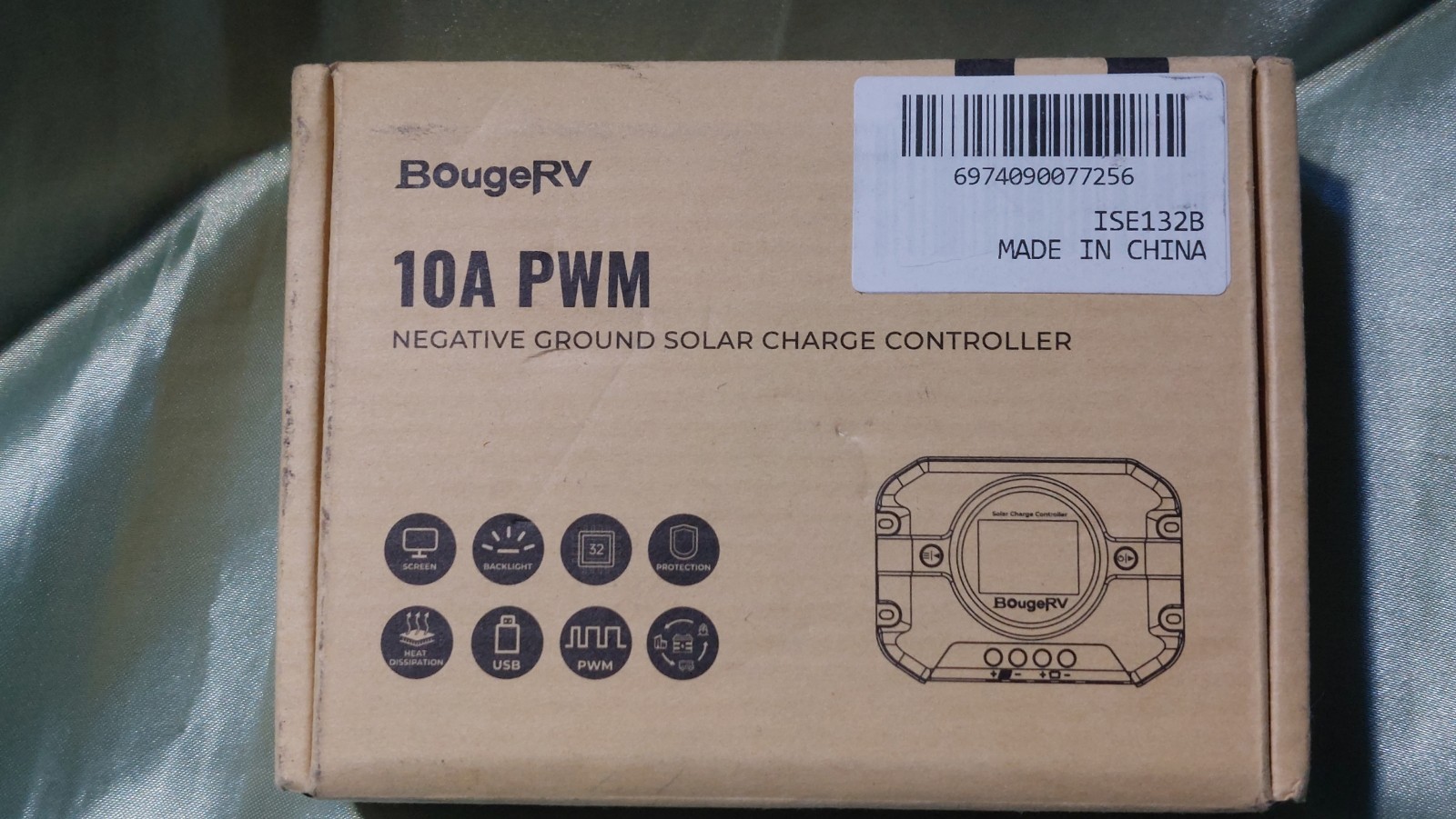 BougeRV Li 10A PWM Solar Charge Controller Electrical Outdoor Gear