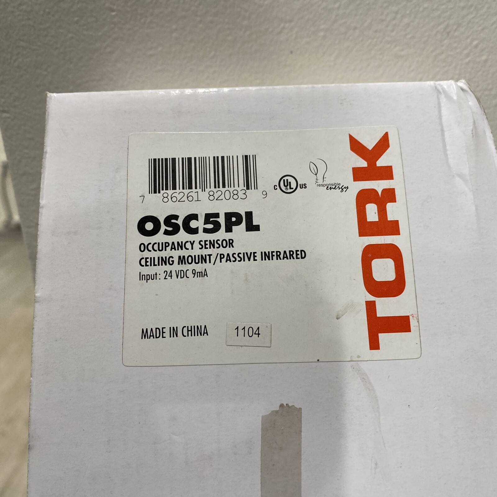(A) Tork OSC5LP Occupancy Sensor Ceiling Mount/passive Infrared 24VDC 9mA ⭐️